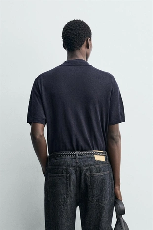 Трикотажное поло из 100% льна