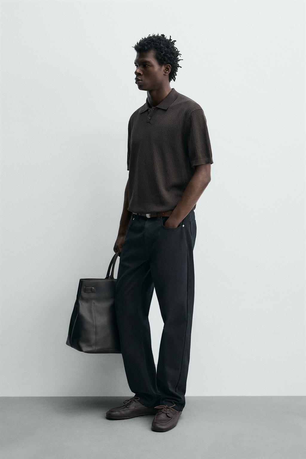 ПОЛО ИЗ РЕЛЬЕФНОГО ТРИКОТАЖА КЛАССИЧЕСКОГО КРОЯ