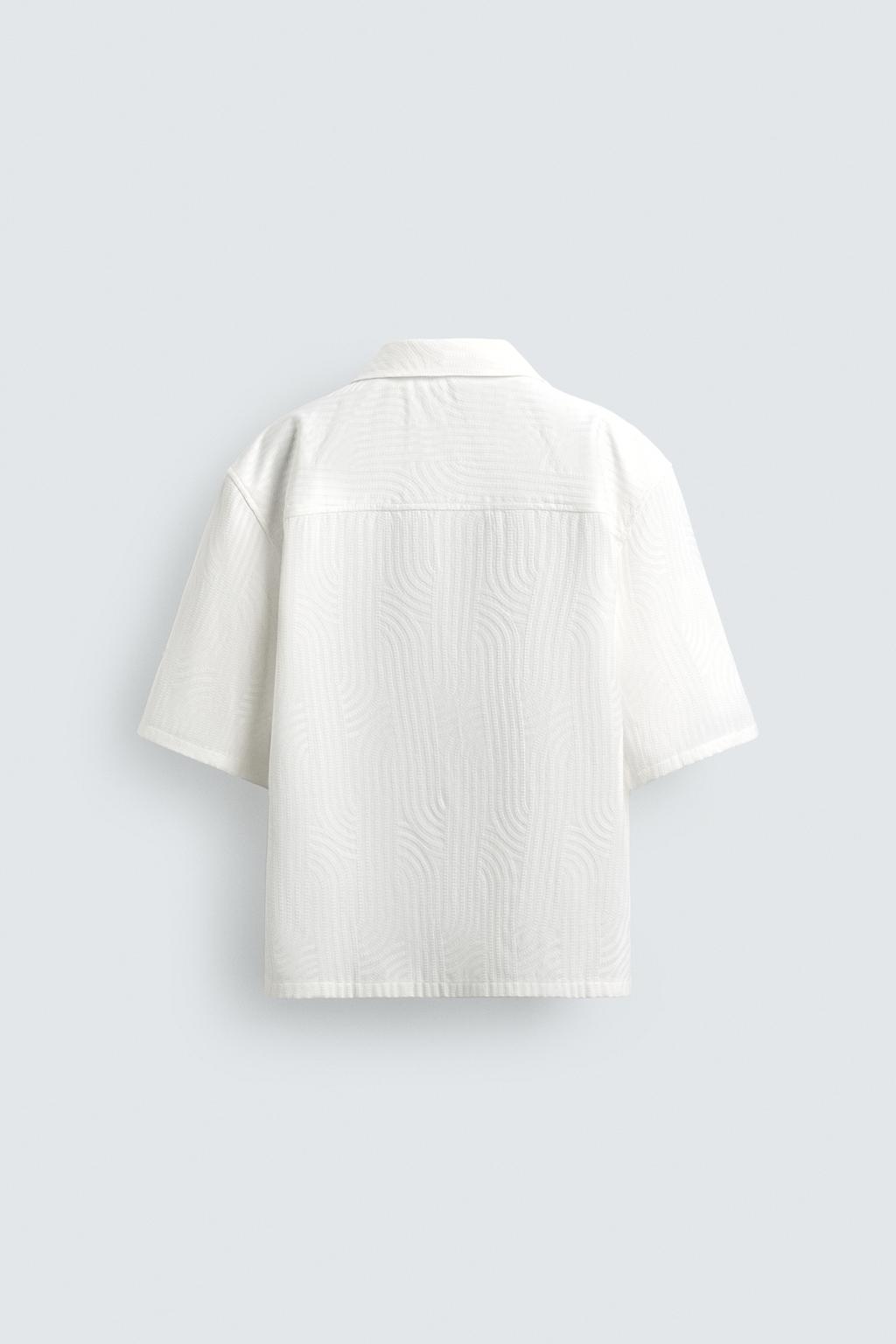 РУБАШКА ЖАККАРДОВАЯ С ВЫШИВКОЙ