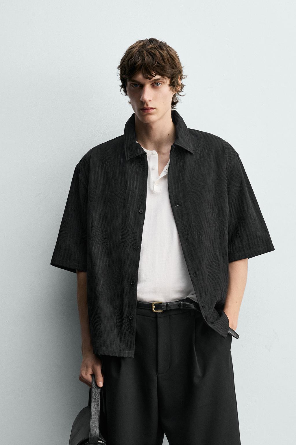 РУБАШКА ЖАККАРДОВАЯ С ВЫШИВКОЙ