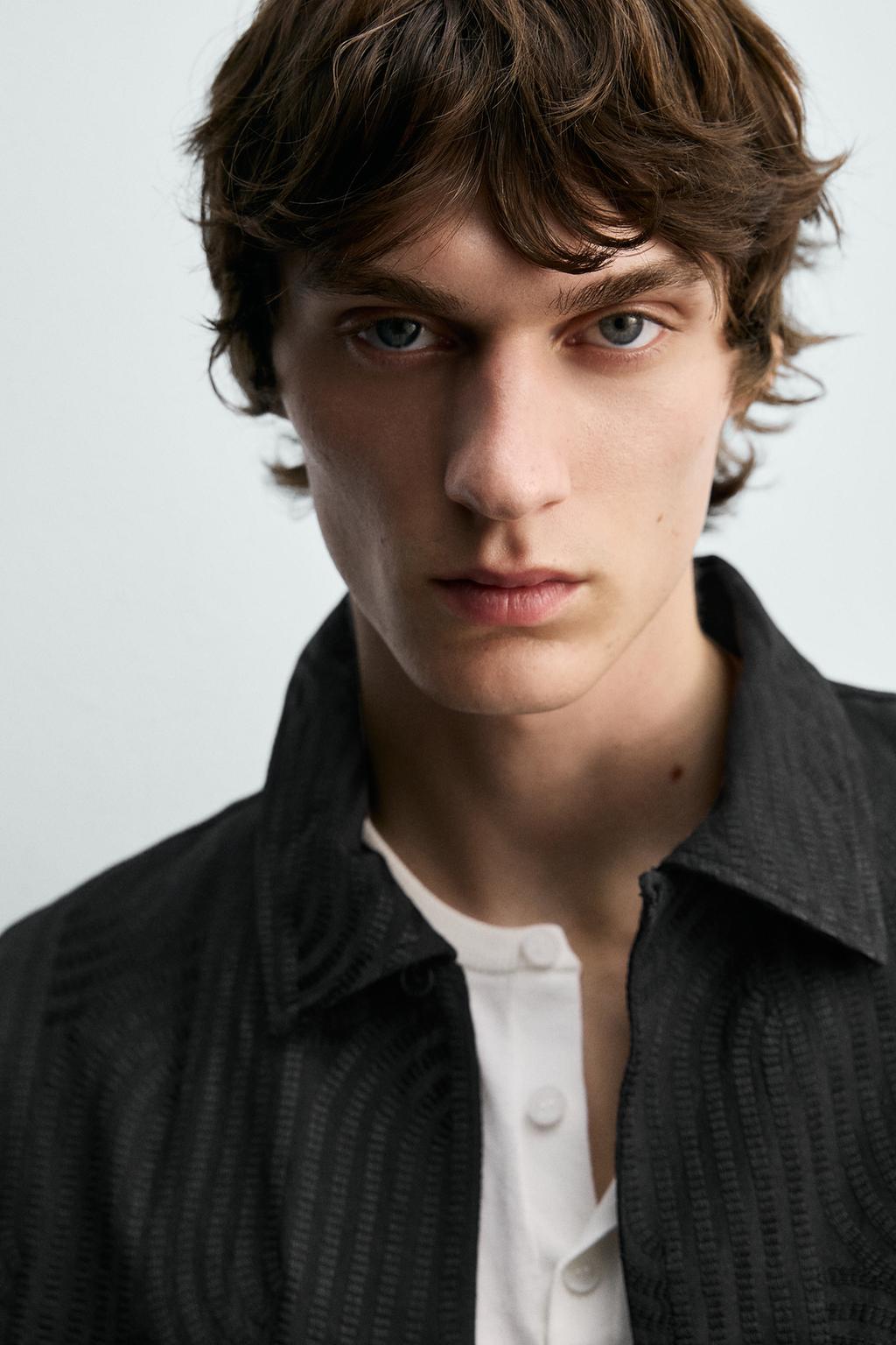 РУБАШКА ЖАККАРДОВАЯ С ВЫШИВКОЙ