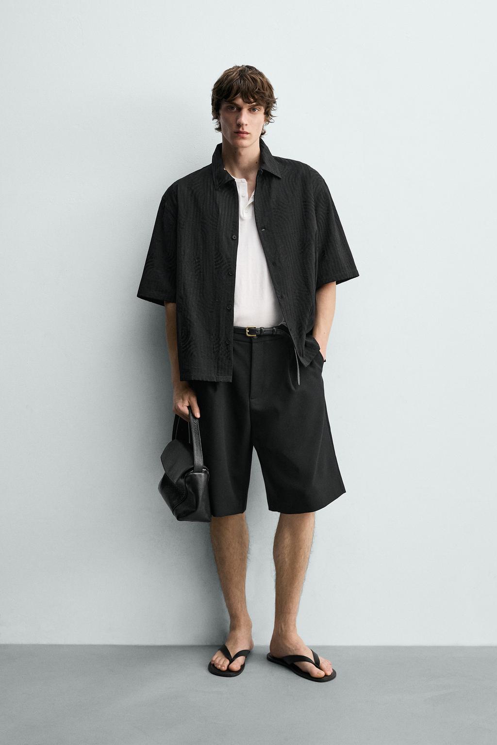 РУБАШКА ЖАККАРДОВАЯ С ВЫШИВКОЙ