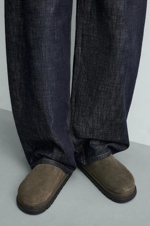 Кожаные сабо на объемной подошве- Заказать в России