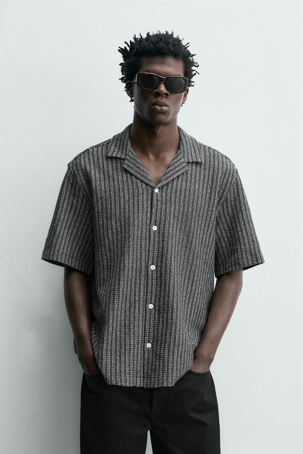 РУБАШКА ИЗ РЕЛЬЕФНОЙ ТКАНИ