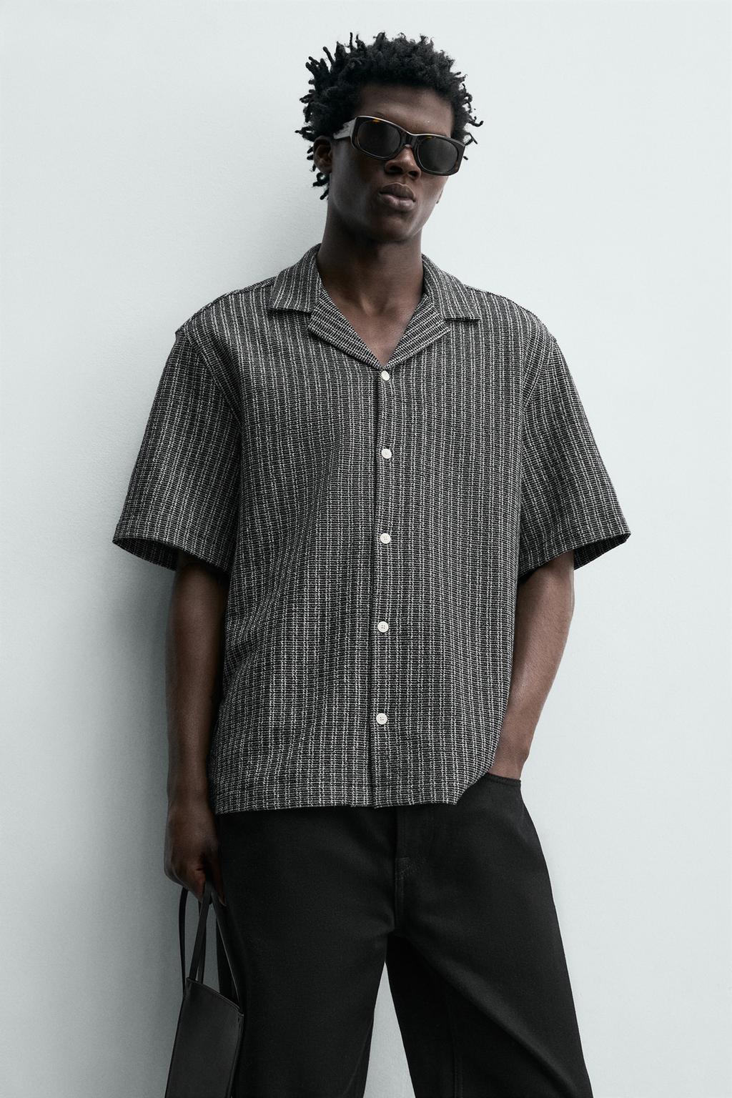 РУБАШКА ИЗ РЕЛЬЕФНОЙ ТКАНИ