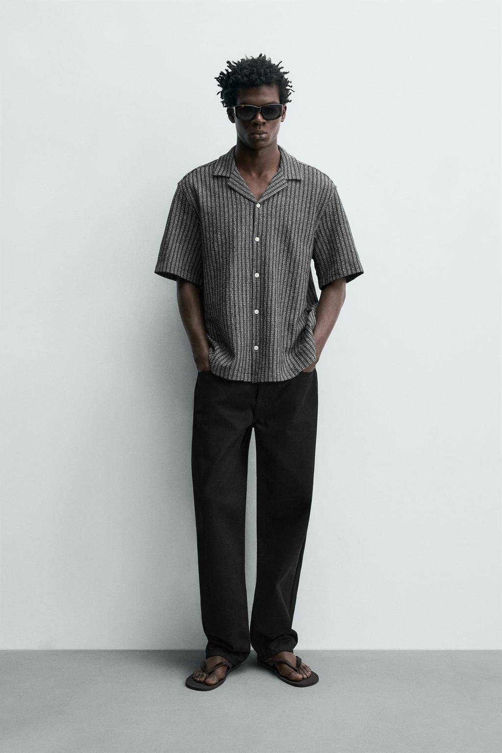 РУБАШКА ИЗ РЕЛЬЕФНОЙ ТКАНИ