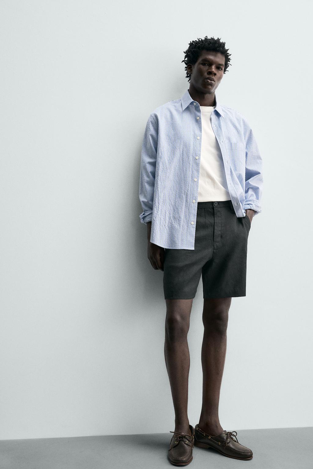 БЕРМУДЫ ИЗ 100% ЛЬНА КЛАССИЧЕСКОГО КРОЯ