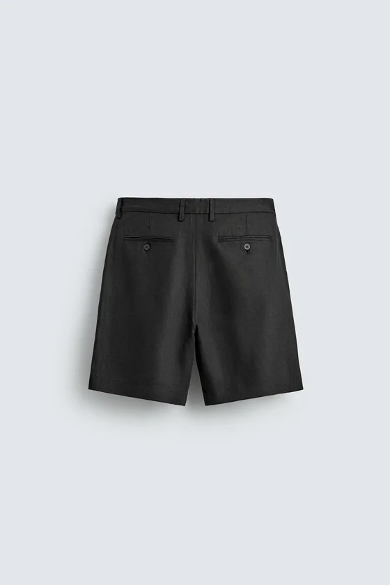 БЕРМУДЫ ИЗ 100% ЛЬНА КЛАССИЧЕСКОГО КРОЯ