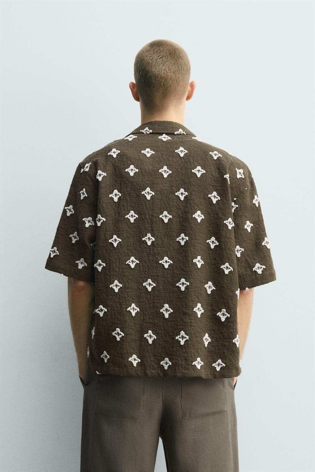 ЖАККАРДОВАЯ РУБАШКА С ТЕКСТУРОЙ