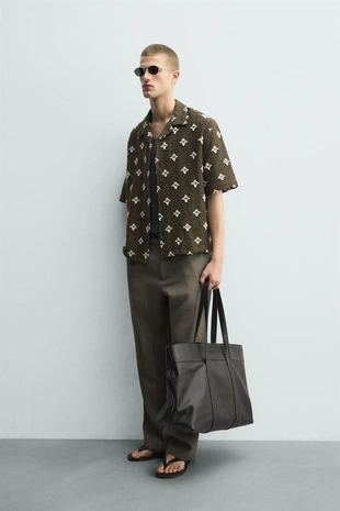 Жаккардовая рубашка с текстурой- Заказать в России