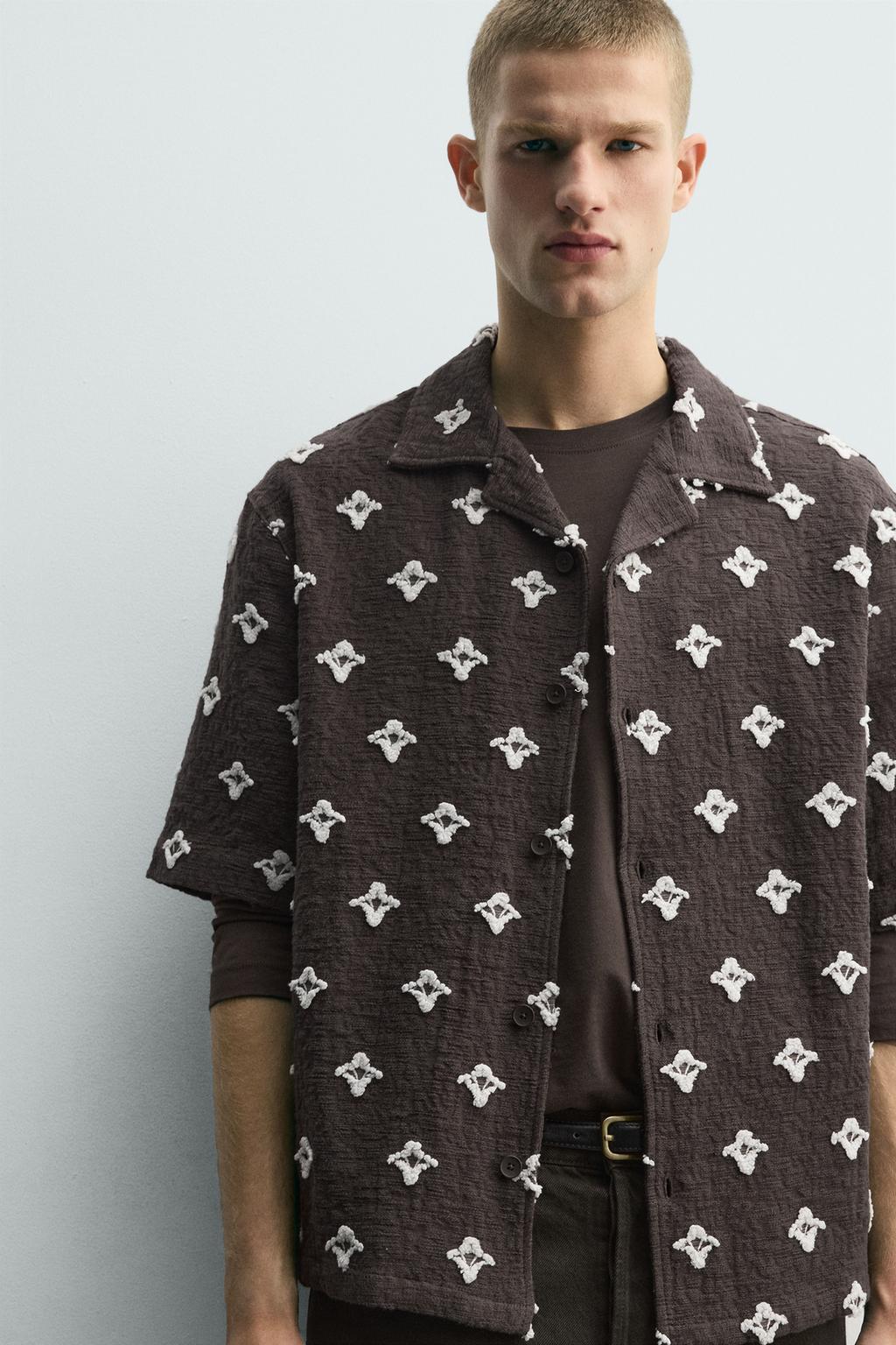 ЖАККАРДОВАЯ РУБАШКА С ТЕКСТУРОЙ