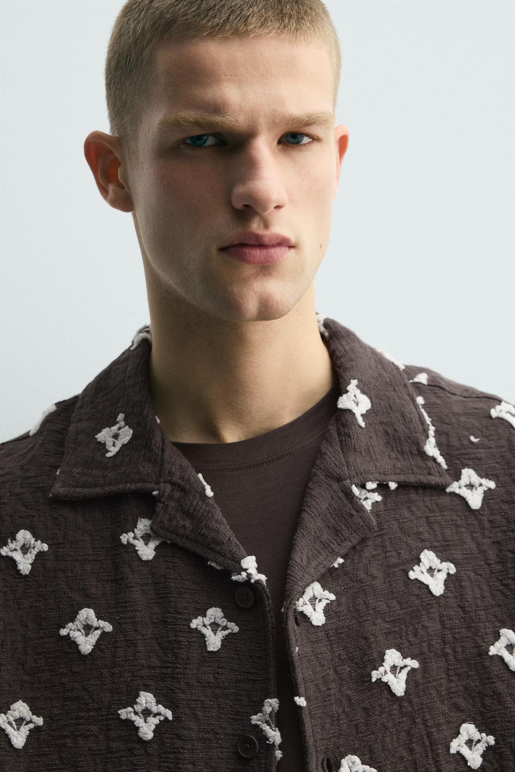 ЖАККАРДОВАЯ РУБАШКА С ТЕКСТУРОЙ