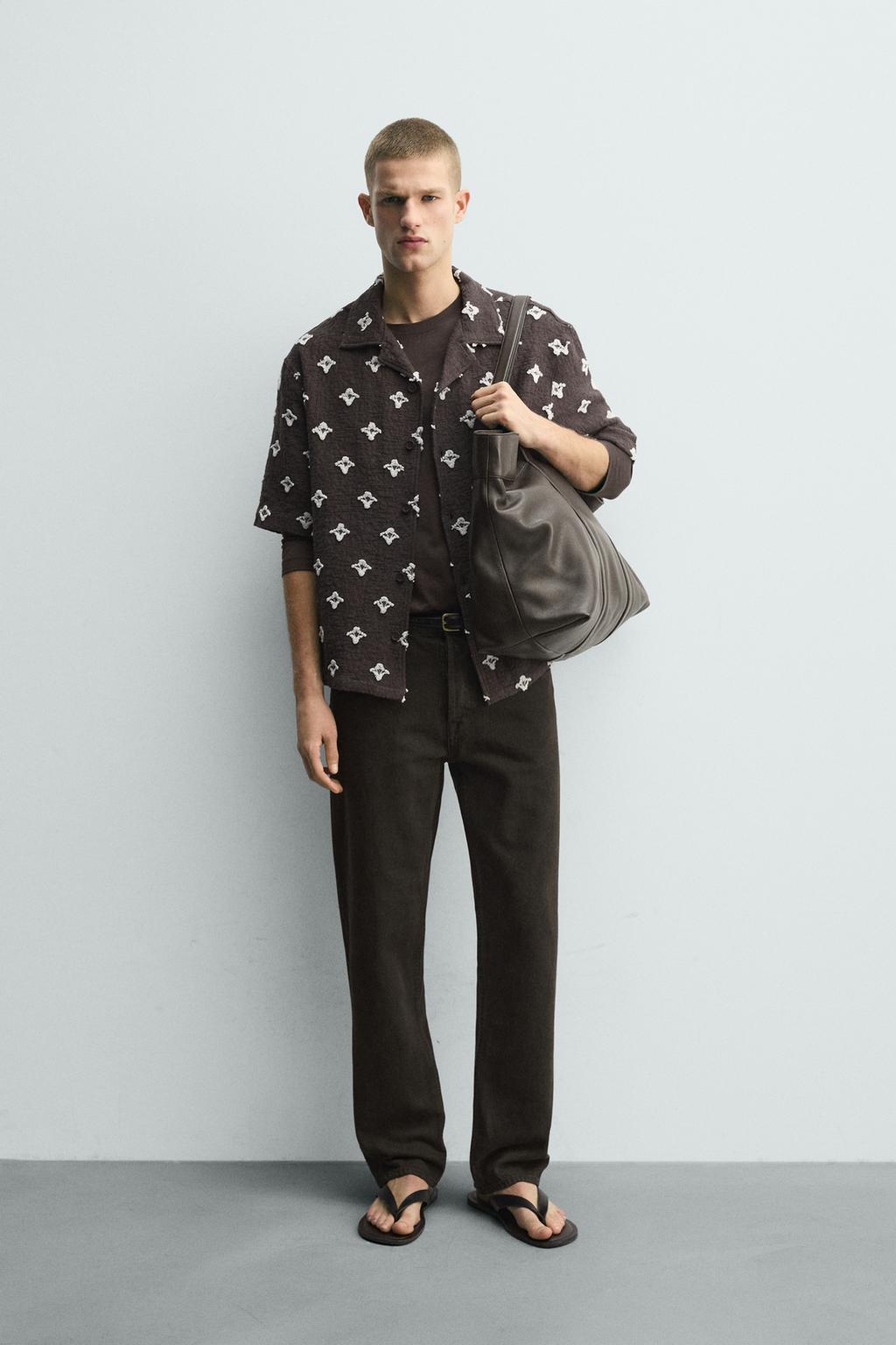 ЖАККАРДОВАЯ РУБАШКА С ТЕКСТУРОЙ