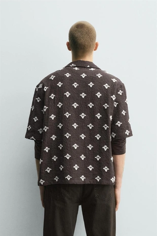 Жаккардовая рубашка с текстурой