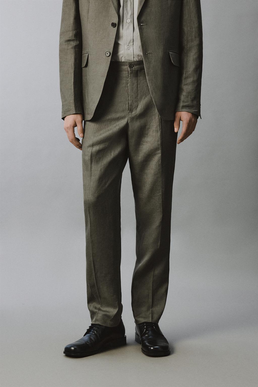 КОСТЮМНЫЕ БРЮКИ ИЗ 100% ЛЬНА