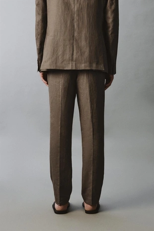 Костюмные брюки из 100% льна- Заказать в России