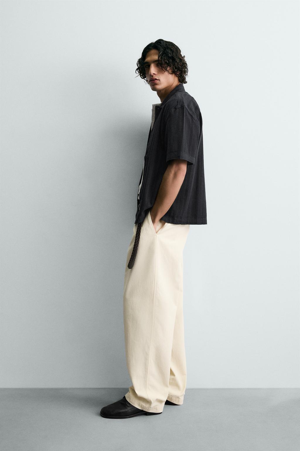 РУБАШКА ИЗ ВЫСТИРАННОЙ ТКАНИ