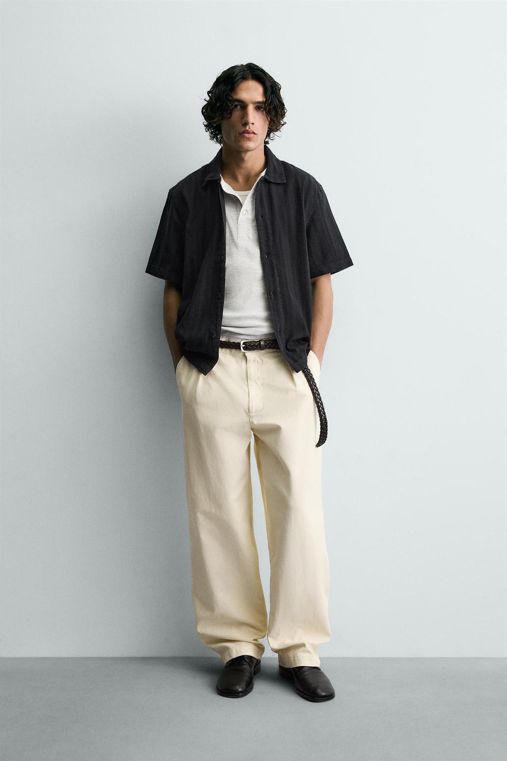 РУБАШКА ИЗ ВЫСТИРАННОЙ ТКАНИ