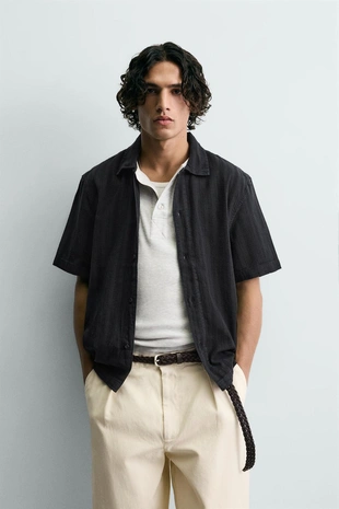 Рубашка из выстиранной ткани