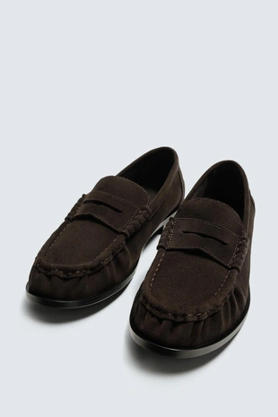 Кожаные лоферы с планкой- Заказать в России