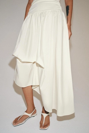 Объемная комбинированная юбка- Заказать в России