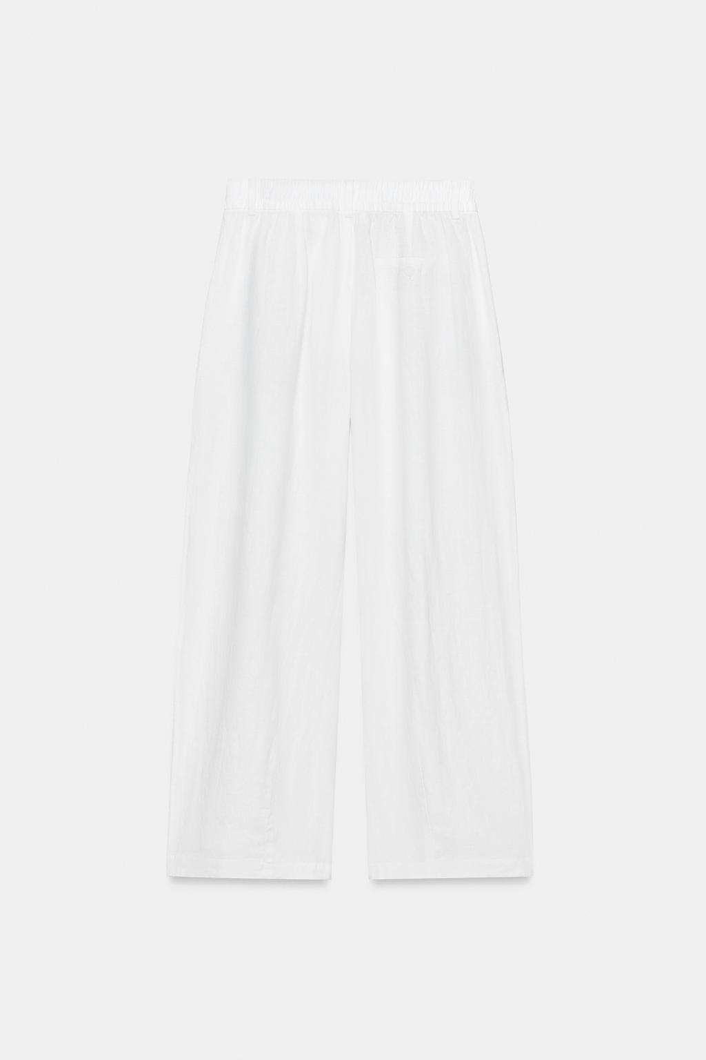 БРЮКИ ИЗ ЛЬНА СО СКЛАДКАМИ — ZW COLLECTION