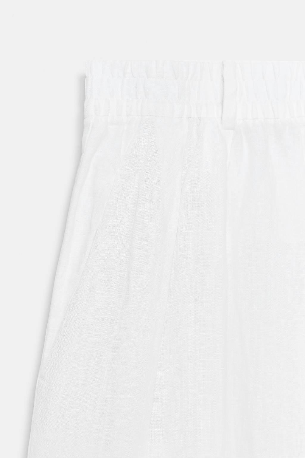 БРЮКИ ИЗ ЛЬНА СО СКЛАДКАМИ — ZW COLLECTION
