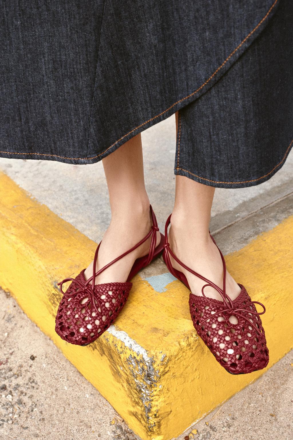 САНДАЛИИ С ПЛЕТЕНЫМ ВЕРХОМ