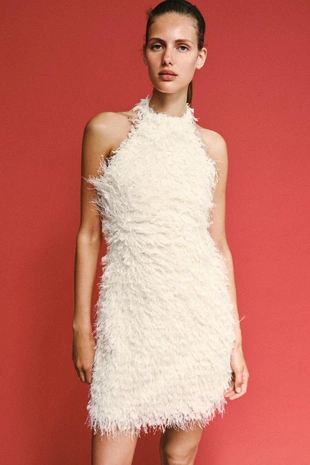 Мини-платье с бахромой- Заказать в России