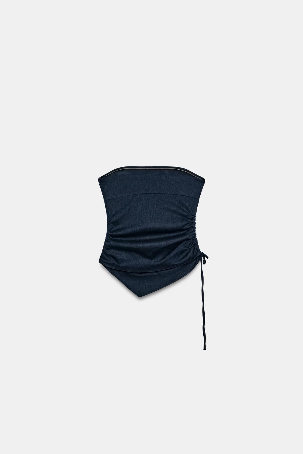 ДРАПИРОВАННЫЙ ТОП ИЗ ЛЬНА