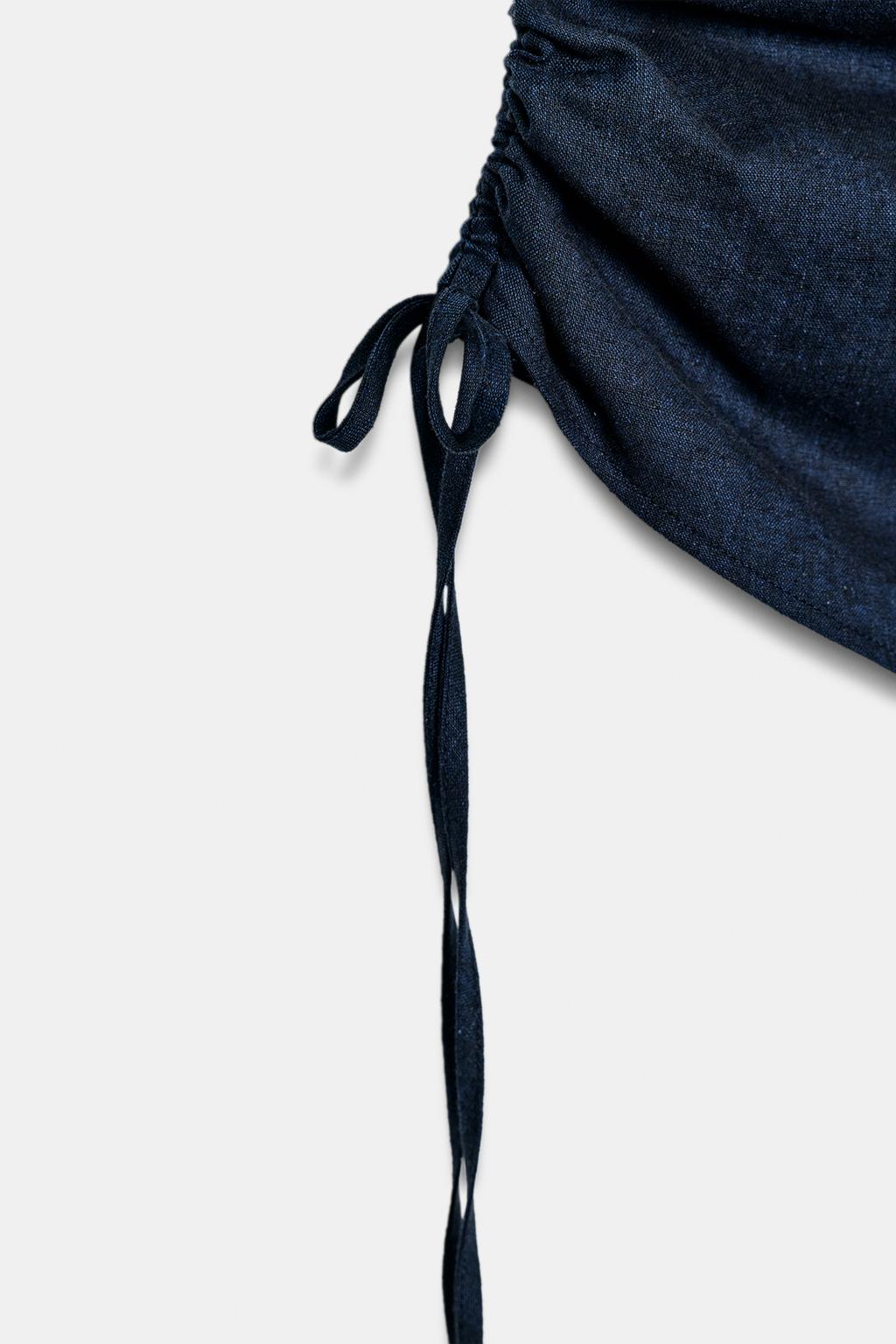 ДРАПИРОВАННЫЙ ТОП ИЗ ЛЬНА