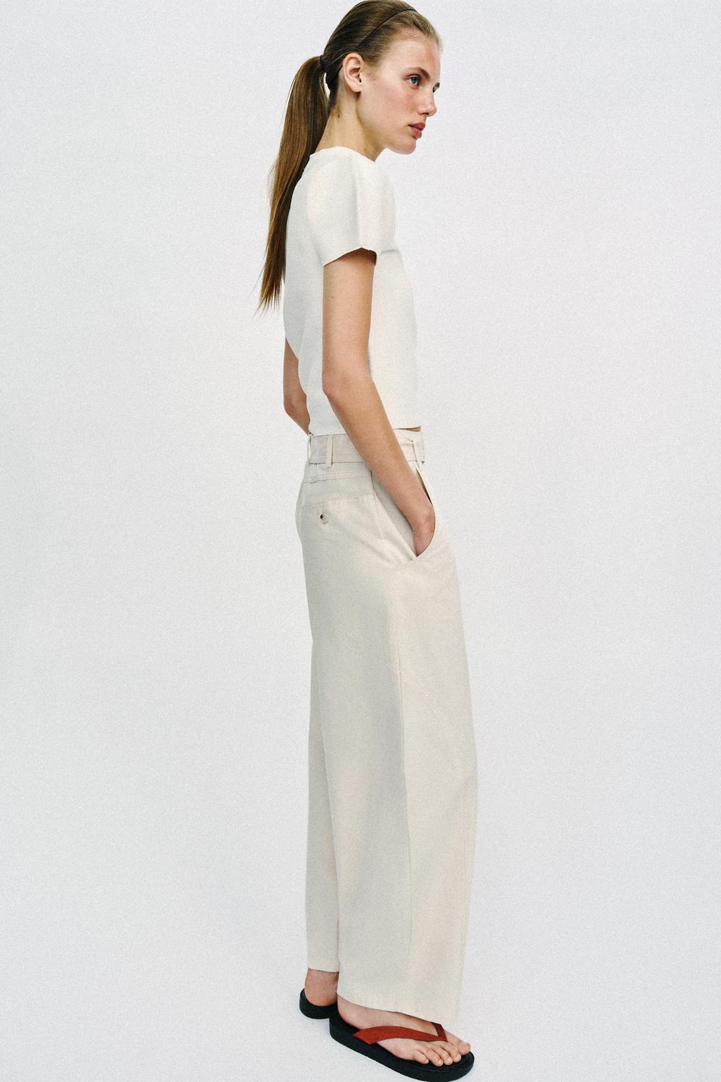 ТРИКОТАЖНЫЙ ТОП С ОБЪЕМНЫМИ РУКАВАМИ