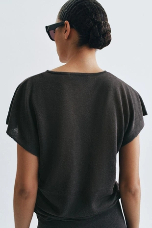 Трикотажный топ со сборками- Заказать в России