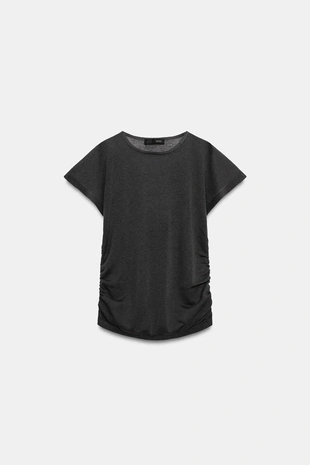 Трикотажный топ со сборками- Заказать в России