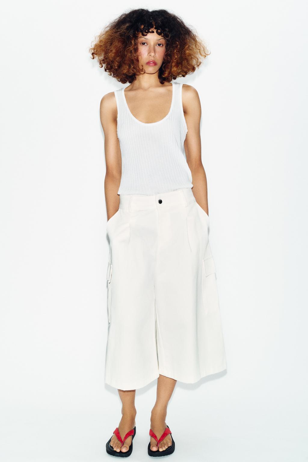 КОМБИНИРОВАННЫЙ ПОЛУПРОЗРАЧНЫЙ ТРИКОТАЖНЫЙ ТОП