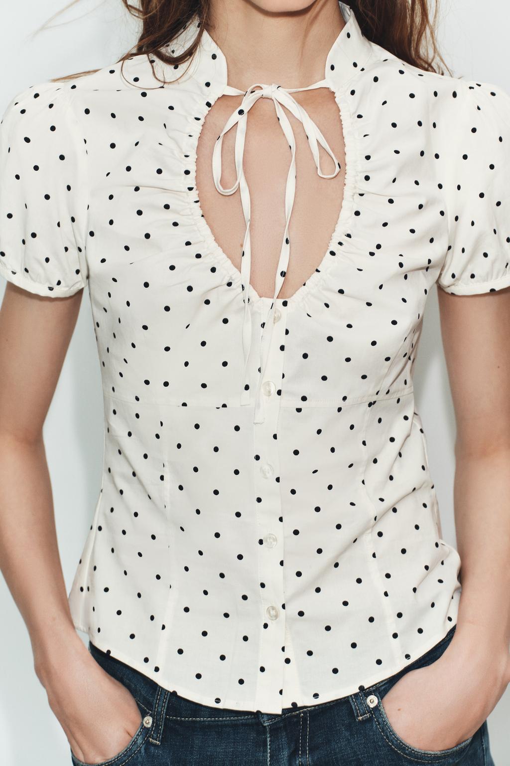 ТОП ИЗ ПОПЛИНА С ЗАВЯЗКАМИ