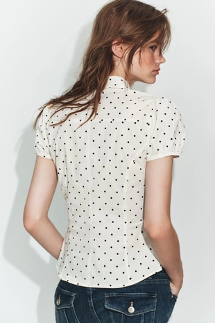 Топ из поплина с завязками