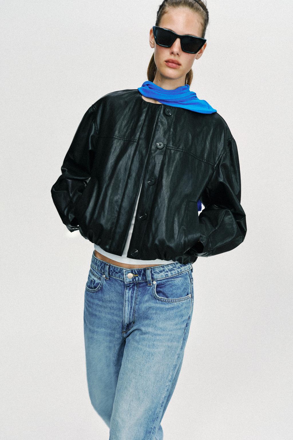 КУРТКА-БАЛЛОН ИЗ ИСКУССТВЕННОЙ КОЖИ