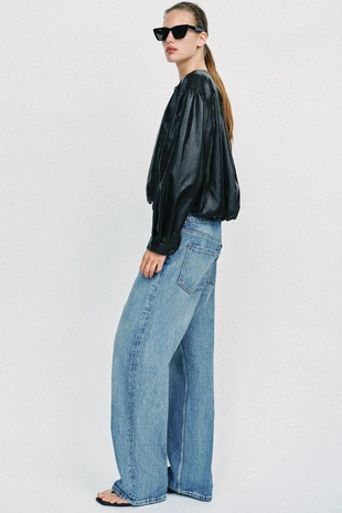 Куртка-баллон из искусственной кожи- Заказать в России