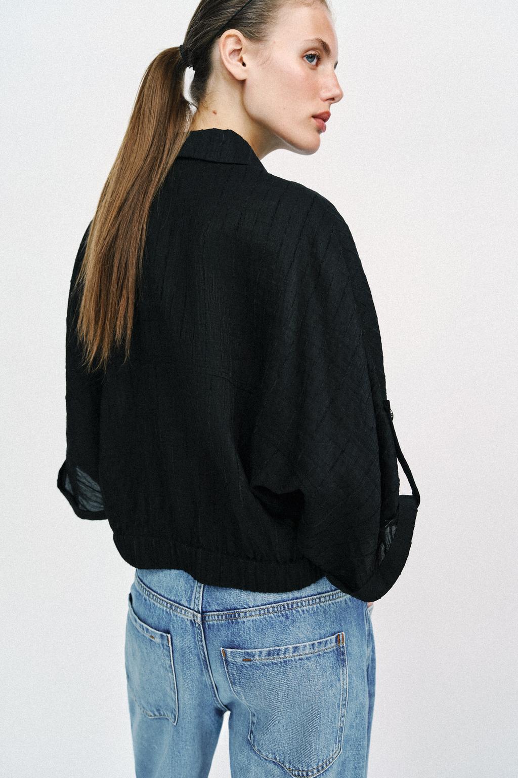 БЛУЗА-САФАРИ С РУКАВАМИ С ОТВОРОТАМИ