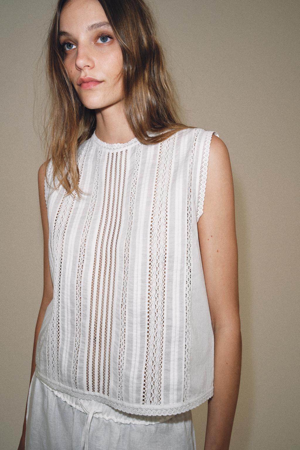 БЛУЗА С ВЫШИВКОЙ В РОМАНТИЧЕСКОМ СТИЛЕ — ZW COLLECTION