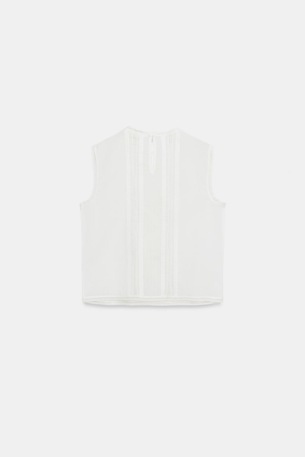 БЛУЗА С ВЫШИВКОЙ В РОМАНТИЧЕСКОМ СТИЛЕ — ZW COLLECTION