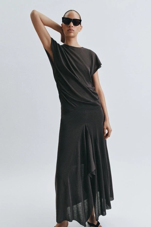 Трикотажная юбка миди- Заказать в России