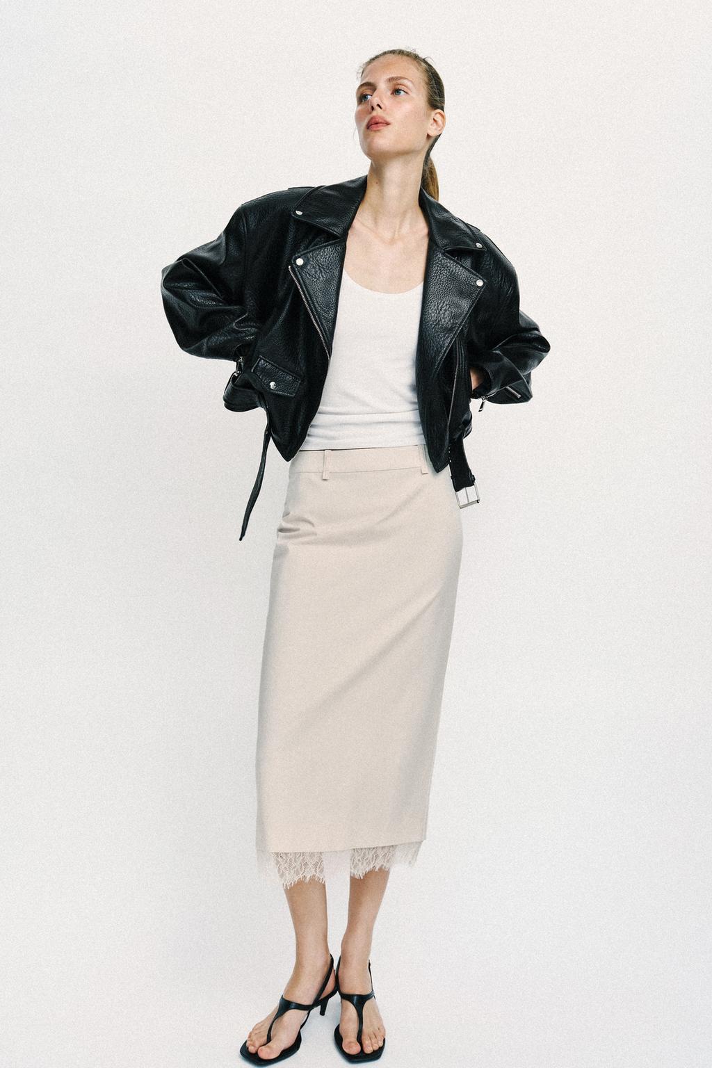 ЮБКА МИДИ С КРУЖЕВОМ