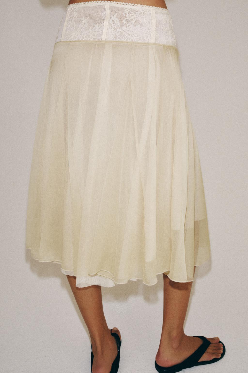 КОМБИНИРОВАННАЯ ЮБКА МИДИ