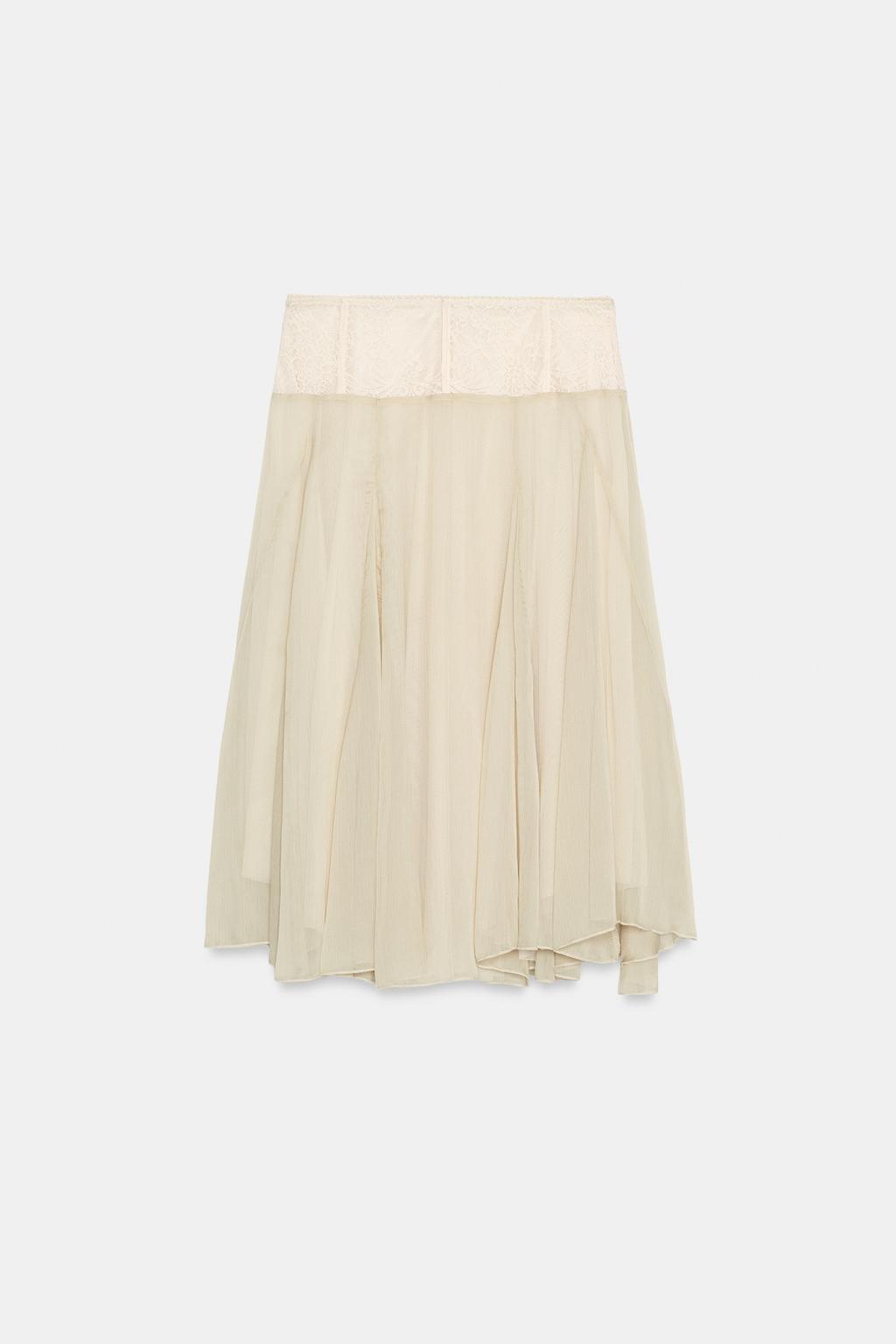 КОМБИНИРОВАННАЯ ЮБКА МИДИ