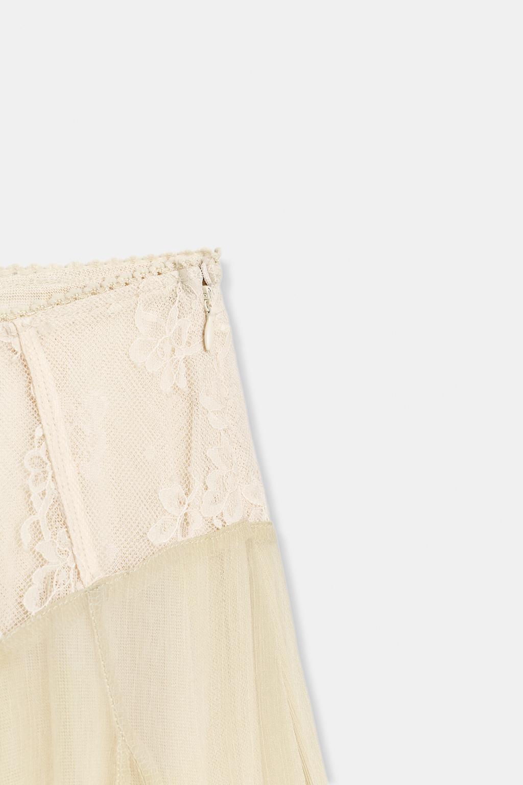 КОМБИНИРОВАННАЯ ЮБКА МИДИ