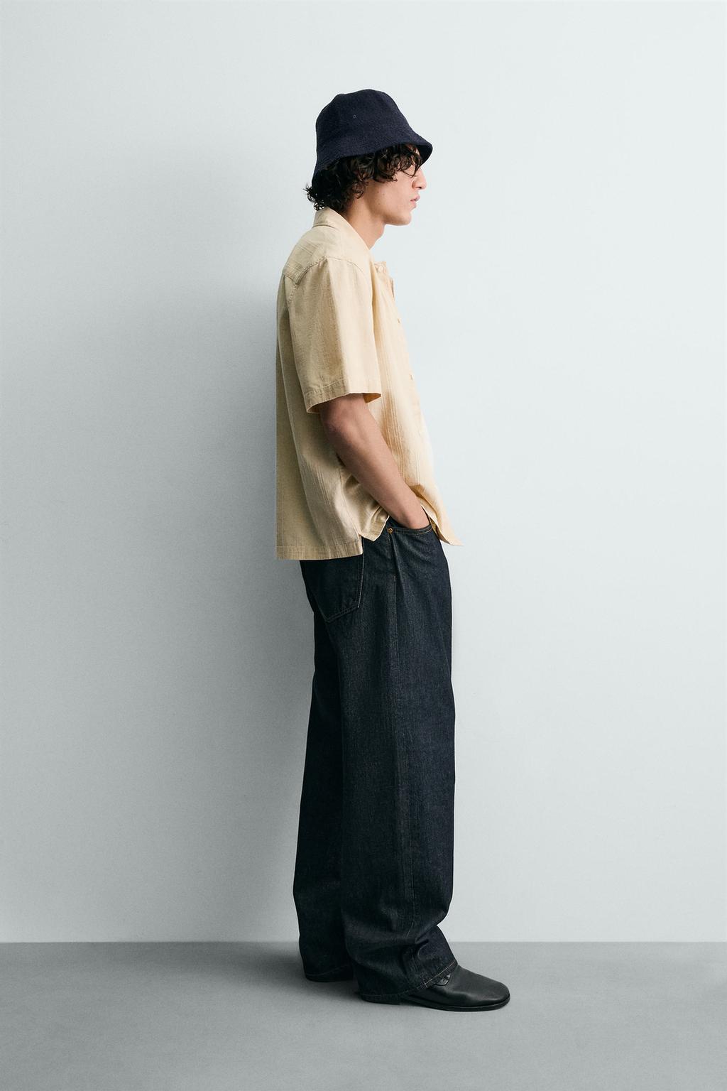 РУБАШКА ИЗ ВЫСТИРАННОЙ ТКАНИ