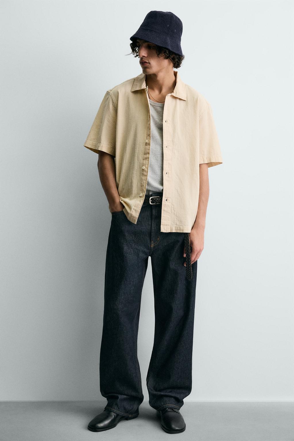 РУБАШКА ИЗ ВЫСТИРАННОЙ ТКАНИ