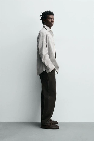 Рубашка в клетку с текстурой- Заказать в России